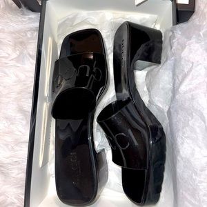 Gucci Women's Platform Block Heel Slide Sandals